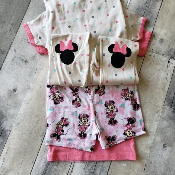 NWT - Disney Minnie Mouse  Kids' 4-piece Cotton Pajamas - Size 4T - Picture 3 of 5
